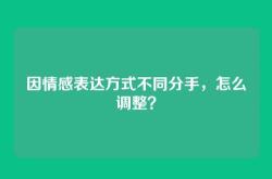 因情感表达方式不同分手，怎么调整？