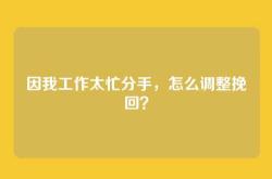 因我工作太忙分手，怎么调整挽回？