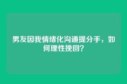 男友因我情绪化沟通提分手，如何理性挽回？