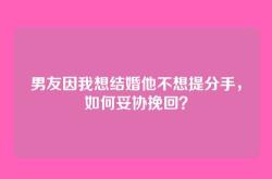 男友因我想结婚他不想提分手，如何妥协挽回？