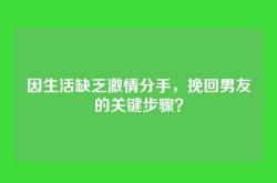 因生活缺乏激情分手，挽回男友的关键步骤？