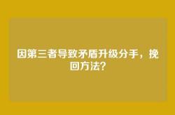 因第三者导致矛盾升级分手，挽回方法？