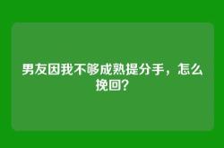 男友因我不够成熟提分手，怎么挽回？
