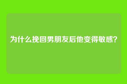 为什么挽回男朋友后他变得敏感？