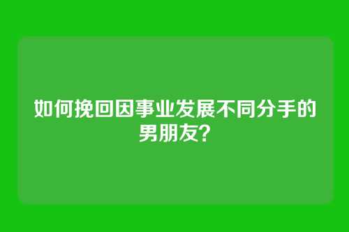 如何挽回因事业发展不同分手的男朋友？