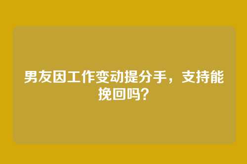 男友因工作变动提分手，支持能挽回吗？