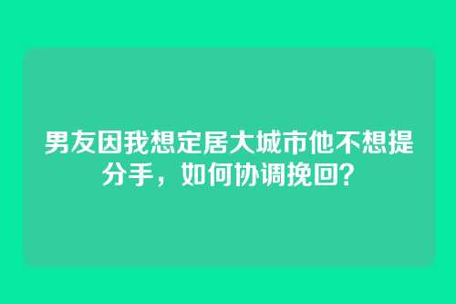 男友因我想定居大城市他不想提分手，如何协调挽回？