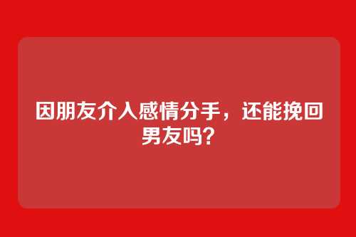 因朋友介入感情分手，还能挽回男友吗？