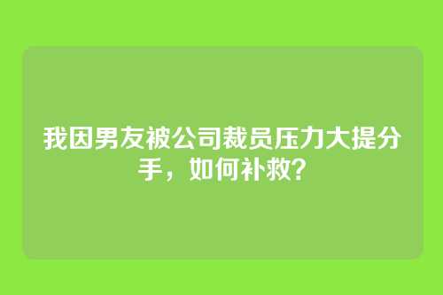 我因男友被公司裁员压力大提分手，如何补救？