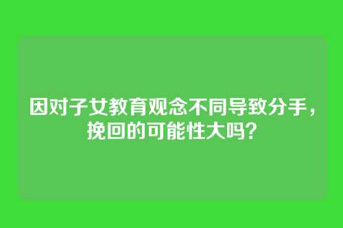 因对子女教育观念不同导致分手，挽回的可能性大吗？