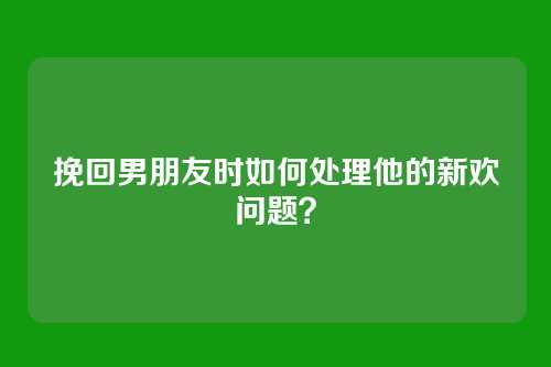 挽回男朋友时如何处理他的新欢问题？