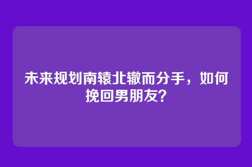 未来规划南辕北辙而分手，如何挽回男朋友？