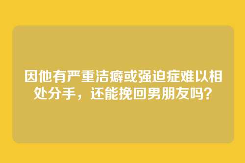 因他有严重洁癖或强迫症难以相处分手,还能挽回男朋友吗?
