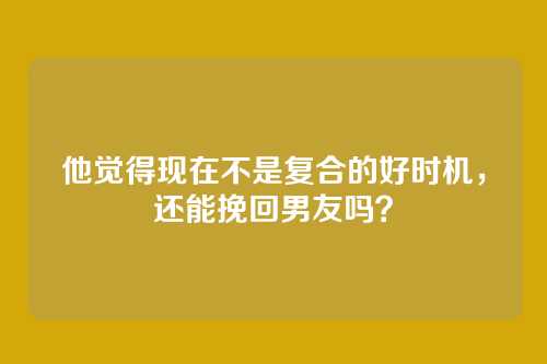 他觉得现在不是复合的好时机，还能挽回男友吗？