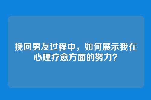 挽回男友过程中，如何展示我在心理疗愈方面的努力？