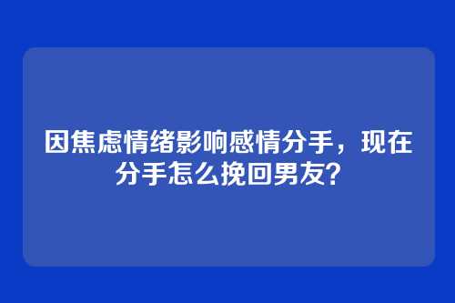 因焦虑情绪影响感情分手，现在分手怎么挽回男友？